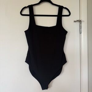 Old Navy Black Square-Neck Tank Top Bodysuit